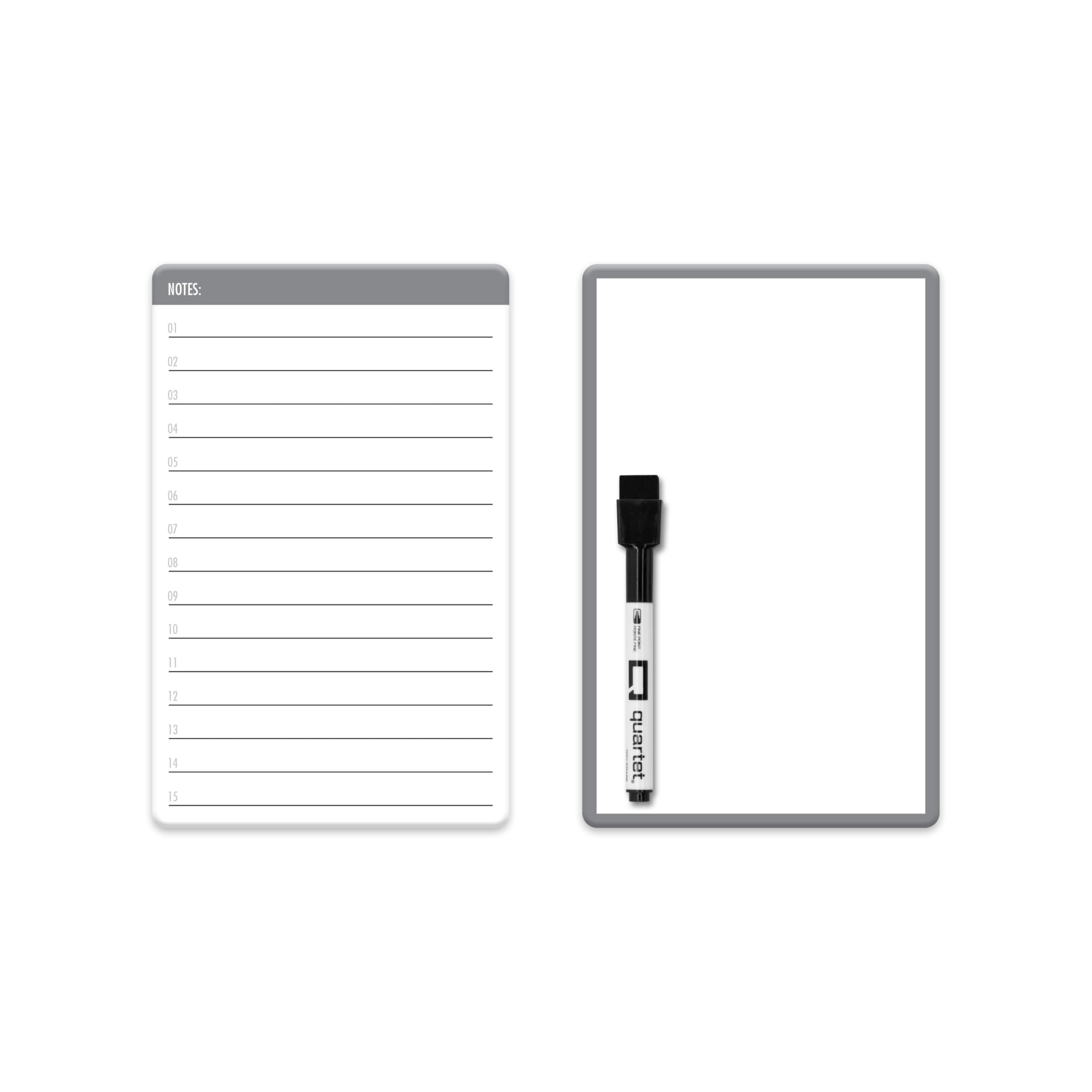 Quartet Mini Magnetic Dry-Erase Boards, Blank Surface and