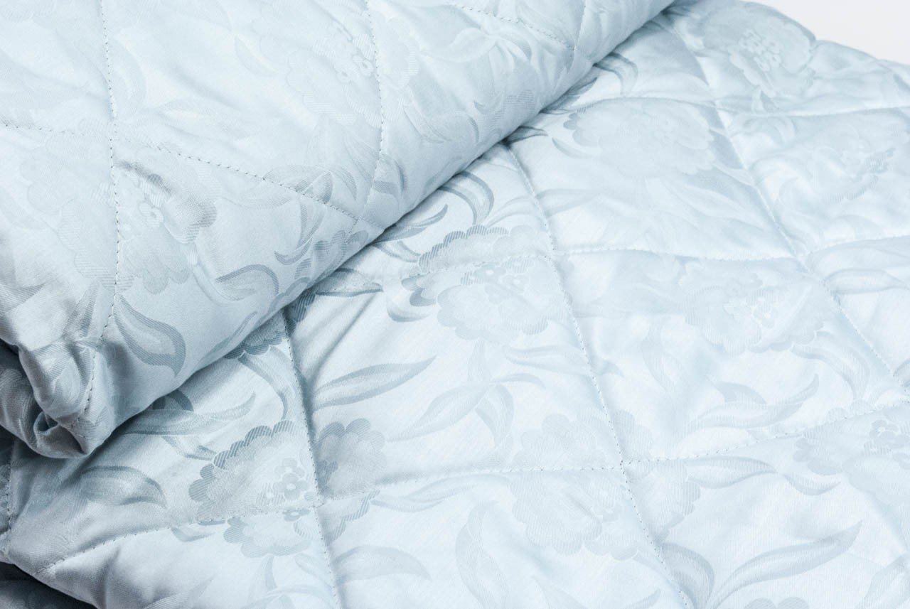 Manifattura ToscanaQuilted bedspread Cotton Satin Jacquard Floral - Heavenly, Double