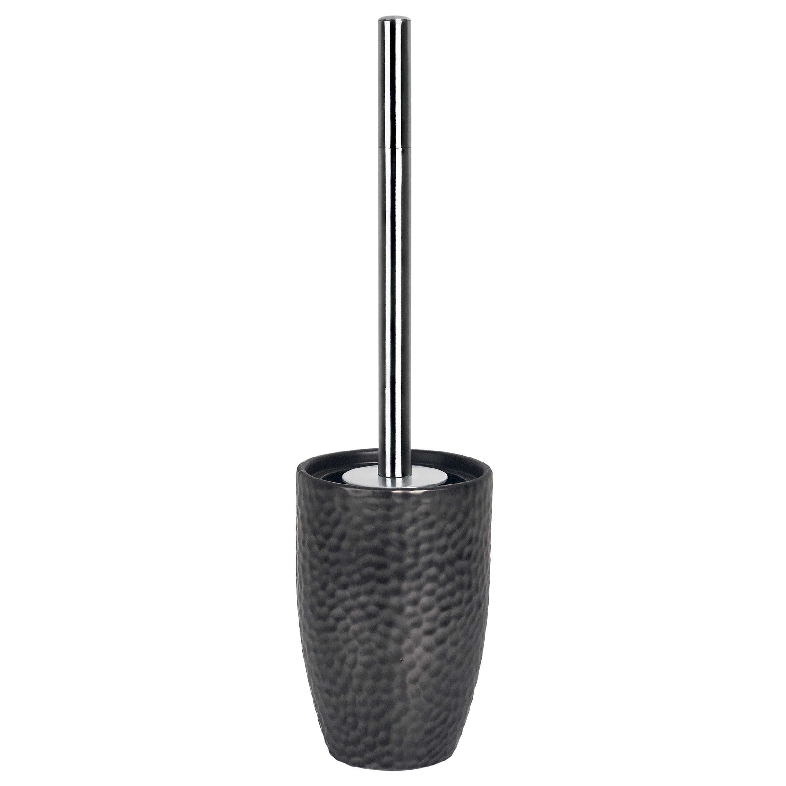 Spirella Darwin Hammered Stoneware Toilet Brush, Black