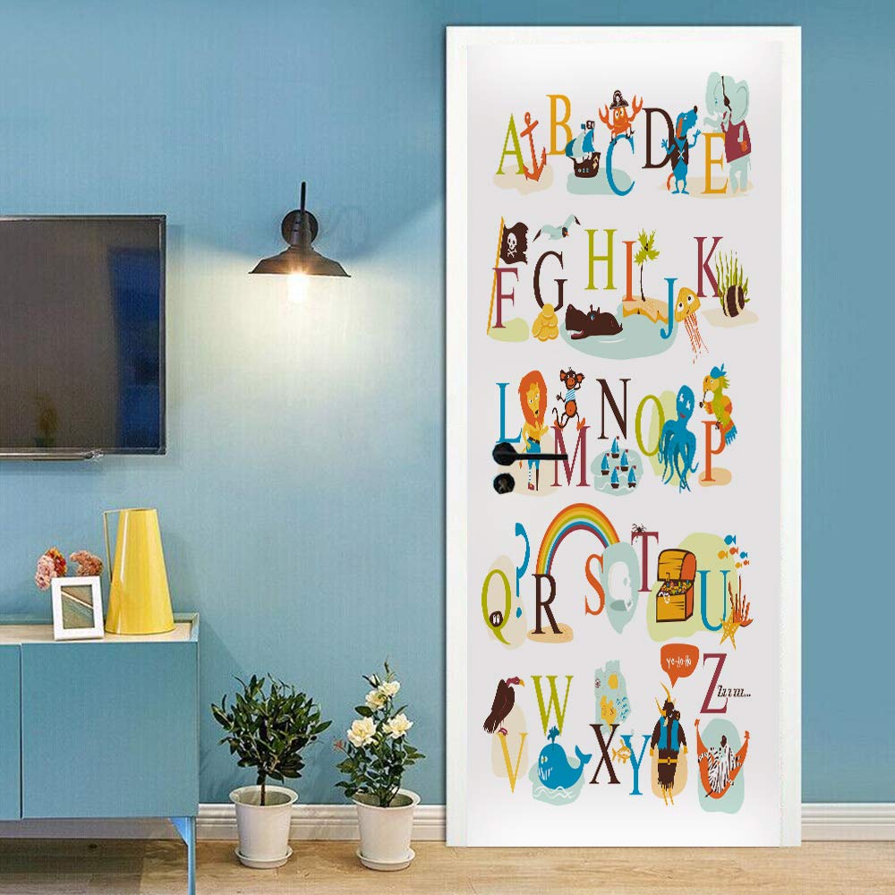 Papier peint peintures autocollants escaliers et stickers de porte amovibles