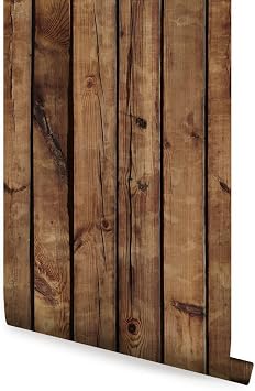 Simple Shapes Brown Wood Wallpaper - 2 ft x 9 ft - Single