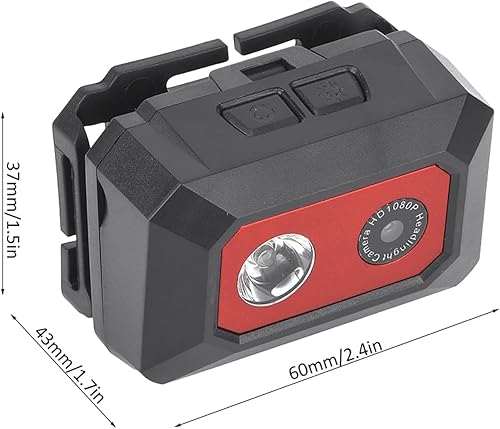 Miniatura 8 de Cámara deportiva 1080P con visión nocturna, cámara de acción montada en la cabeza para deportes al aire libre, viajes, con luces de emergencia SOS