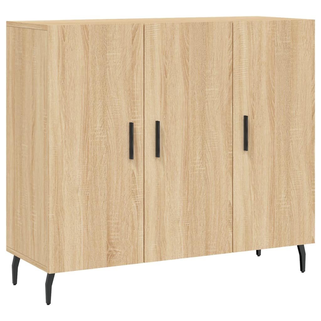 Kredens dąb Sonoma komoda szafka do sypialni biura 90 x 34 x 80 cm materiał drewnopochodny