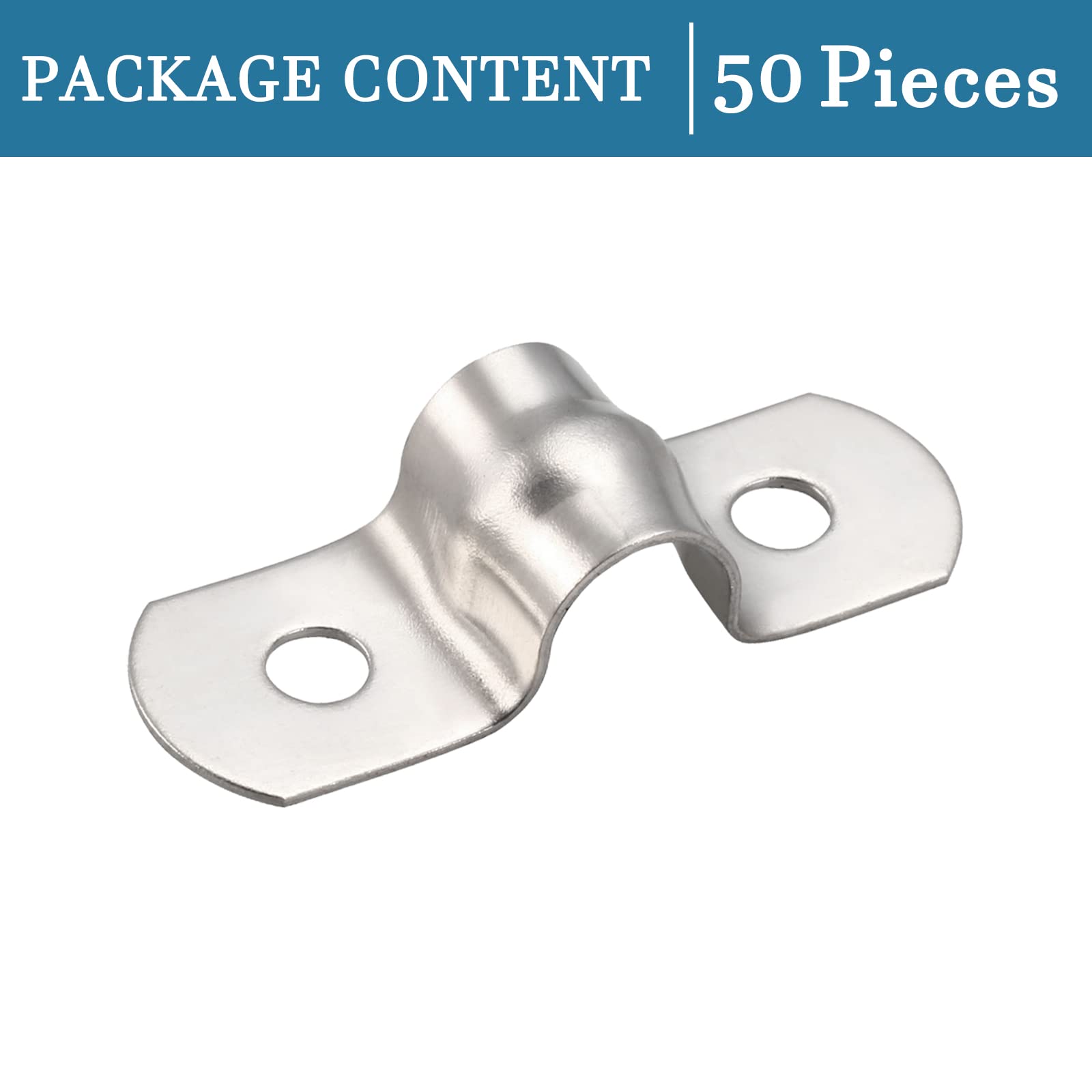 30 Pièces Fixation Grillage Rigide Sur Mur 10mm Attache Grillage Rigide Inoxydable Colliers De Serrage En U à Trou Unique Pour 9-10.5mm Câble Tuyaux D'eau Installation