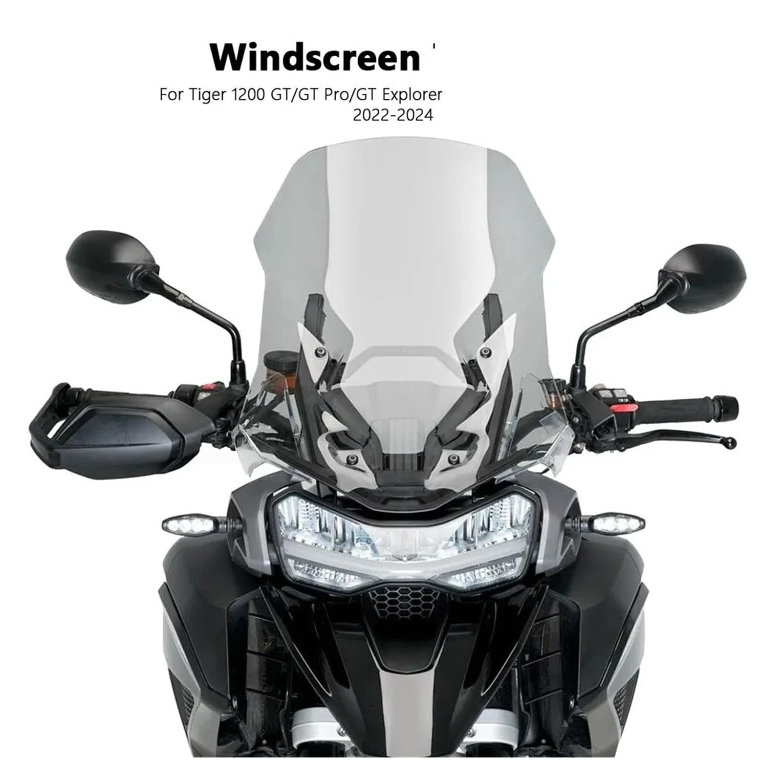 Moto Pare-Brise pour Tiger1200 GT/GT Pro, Déflecteur De Pare-Brise Moto Bulle/Saute Vent Compatible avec