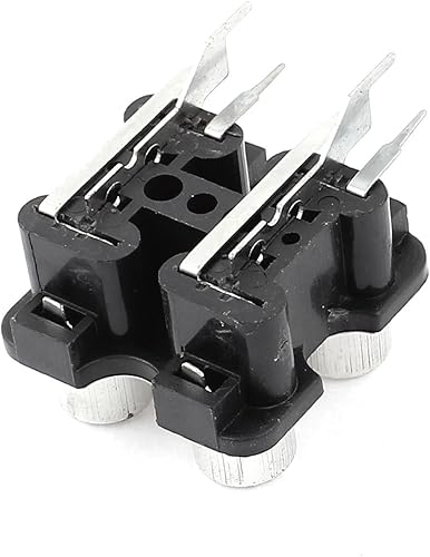 Miniatura 3 de uxcell Conector hembra RCA de la posición 4 del zócalo de vídeo audio estéreo del soporte del PWB