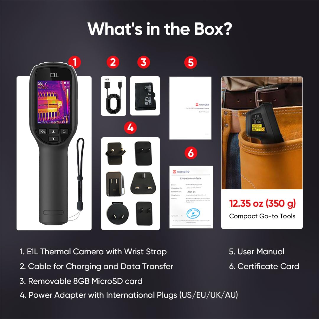 HIKMICRO　E１L　 ハンドヘルドサーモグラフィカメラ Amazon.com: HIKMICRO E1L Thermal Imaging Camera with Laser Pointer