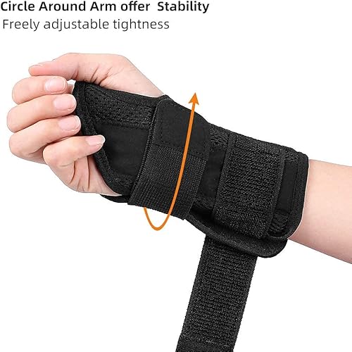 Miniatura 3 de Muñequera, férula para el túnel carpiano, fijador de compresión para aliviar la artritis, tenosinovitis, dolor de muñeca, esguince deportivo (L,