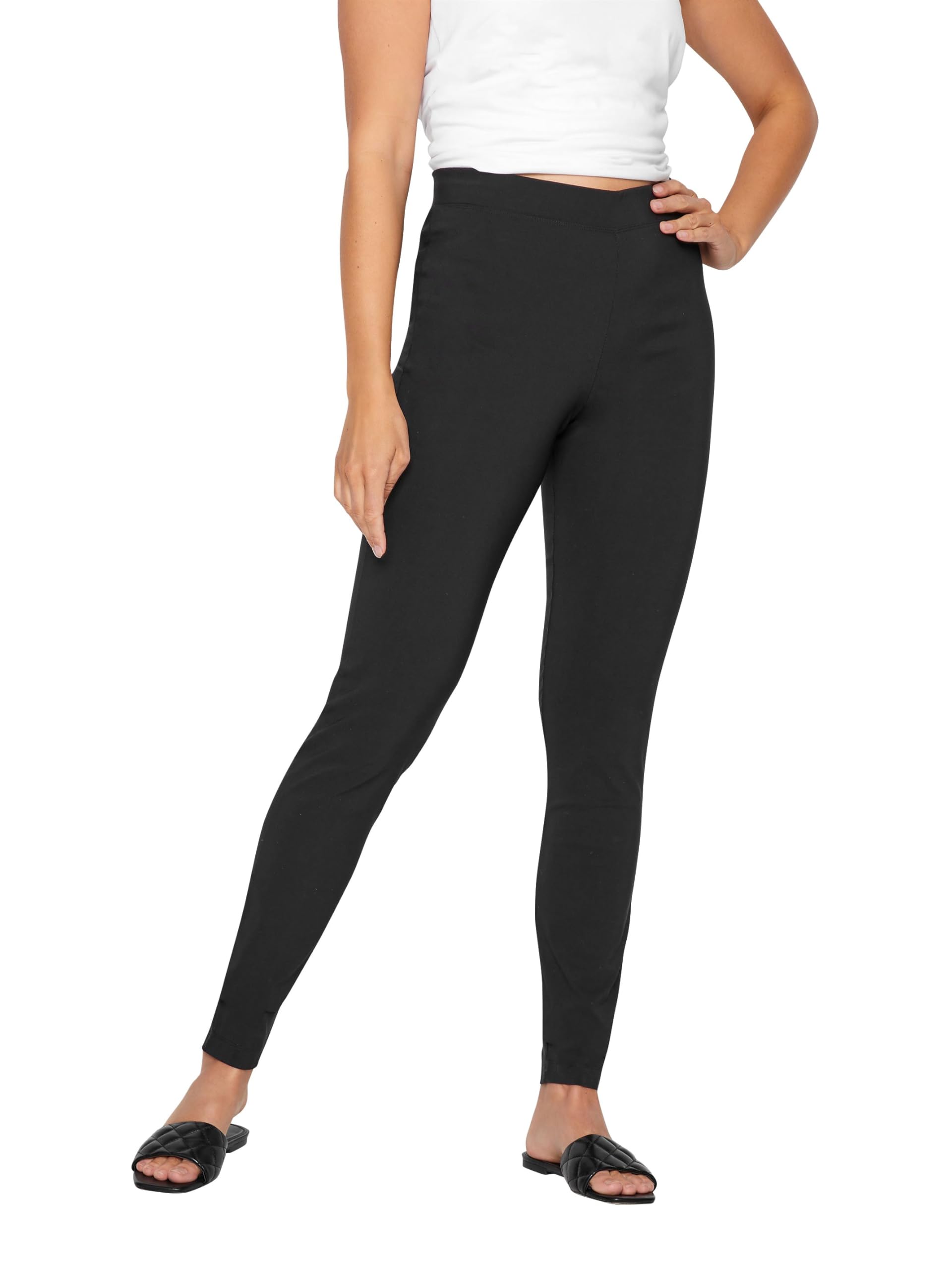 Long Tall Sally Women's Black - Lts Tall Stretch Skinny Leg Trousers