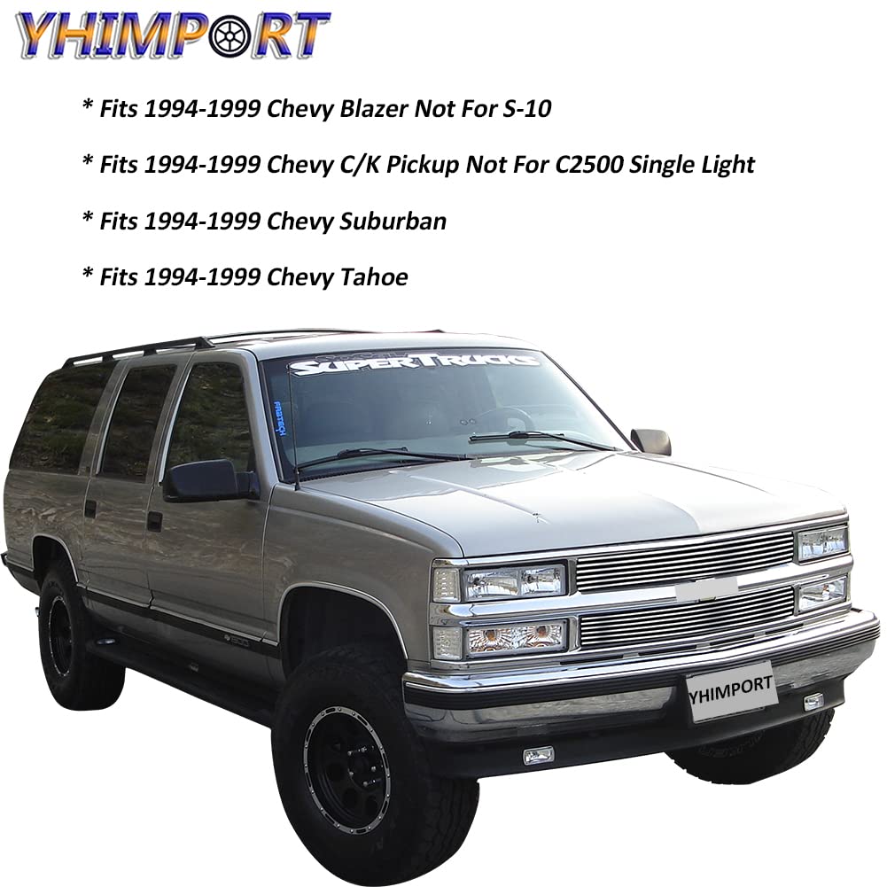 Amazon.com: Chrome Front Grille Grill fits 1994-1999 Chevy Blazer 