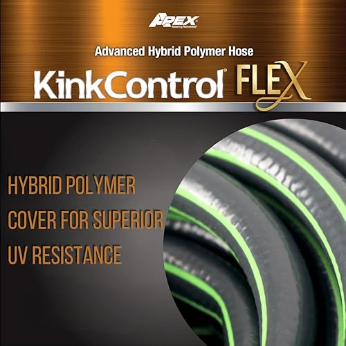 Miniatura 5 de Kink Control Flex - Manguera híbrida avanzada de 100 pies, 40% más ligera, ultra flexible, fácil de maniobrar, tecnología Neverkink, construcción