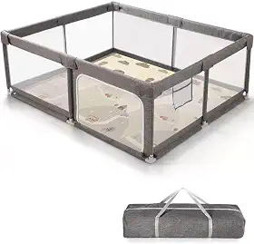 Cercado, Chiqueirinho Grande de Proteção Criança Grande Tamanho (Com Bolsa Para Transporte) 180x150x66
