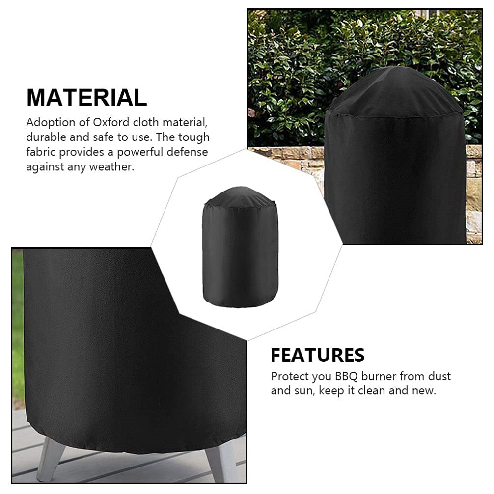Copertura impermeabile per barbecue da 73 cm, protezione rotonda per esterni, con tessuto antivento resistente ai raggi UV, per braciere e patio