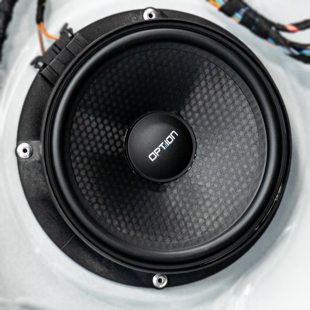 Option Altavoz Pro compatible con VW T6.1 (3ª Facelift) – 16,5 cm 2 vías Componentes Sistema de altavoces – 100% Plug & Play con sonido HD y rejilla de diseño – Tweeter de tejido de 25 mm