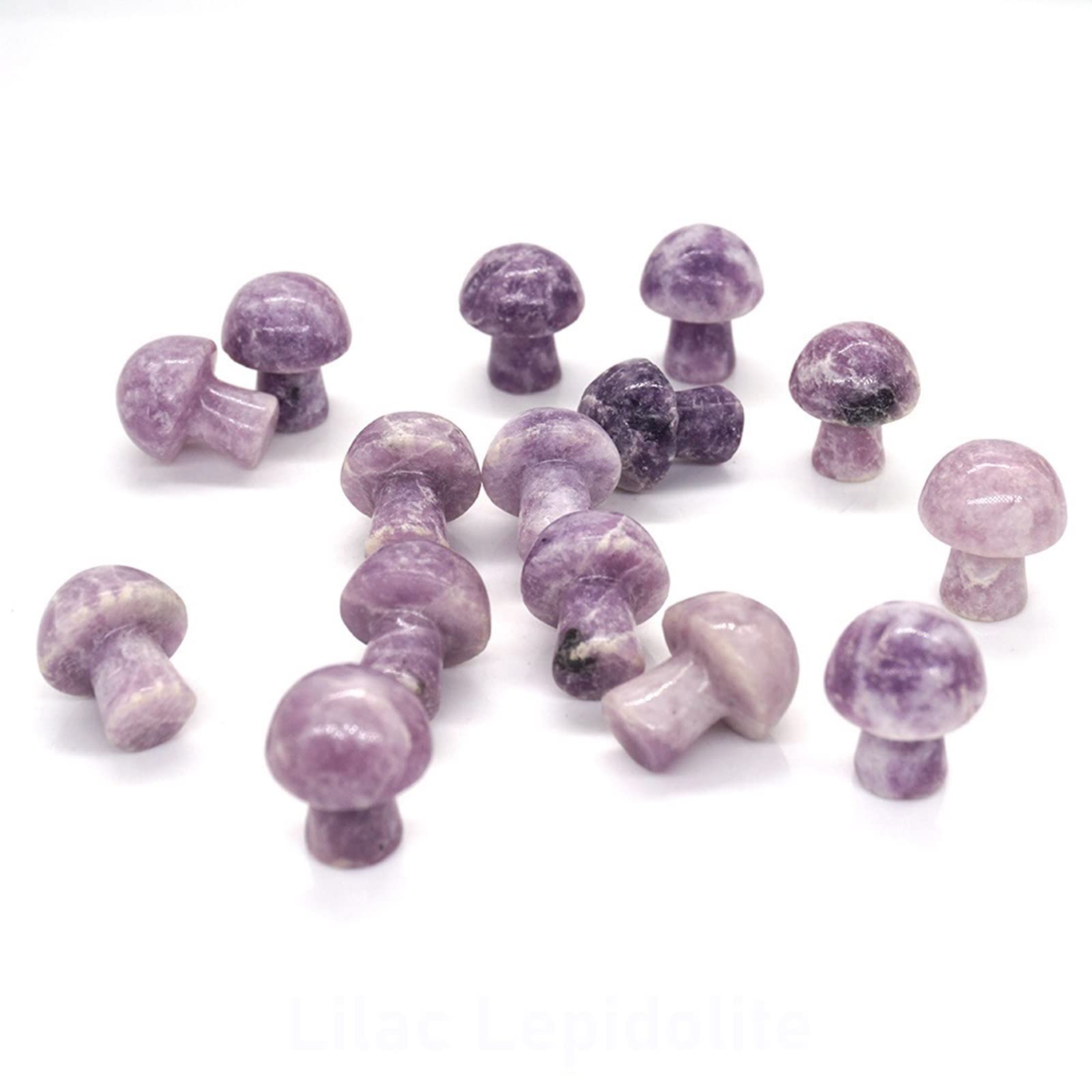 LQYXGS Crystal Stone Home Decor 20MM Mini Mushroom Figurine Natural Stones Carved Crafts Decor Quartz Crystal Statue, 20PCS/ Set(17)