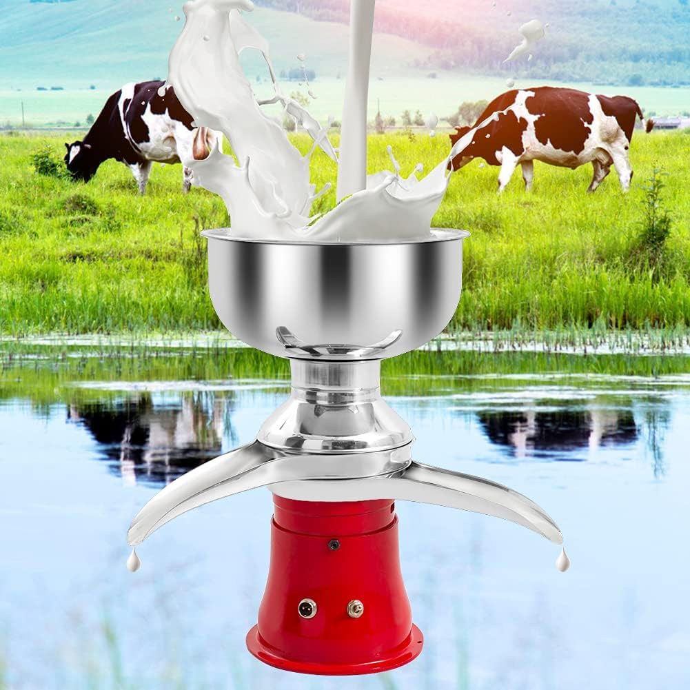 Separatore Centrifugo Per Crema Di Latte, 80 L/h, Velocità Di Rotazione Massima 11000 Giri/min, Pulsante Regolabile In Velocità, Separatore Elettrico Per Crema Di Latte Fresco Per Famiglie Di Caseific