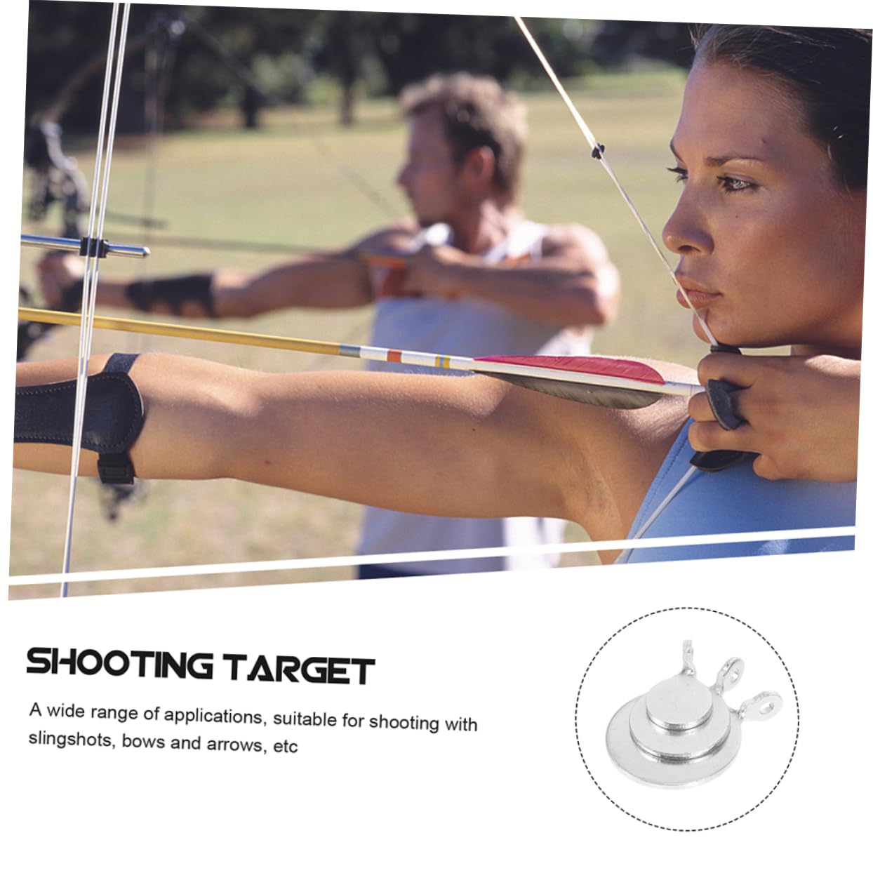 Anneome Set 12 Bersagli in Acciaio al Manganese Resistenti all'Usura Bersagli Portatili Facili da Appendere per Allenamento Tiro Indoor e Outdoor
