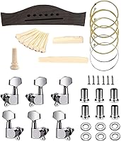 Vista 1 de Juego de accesorios de guitarra para guitarra, pasadores de puente de palisandro, tuercas de sillín (3 izquierdas + 3 derechas), 6 cuerdas