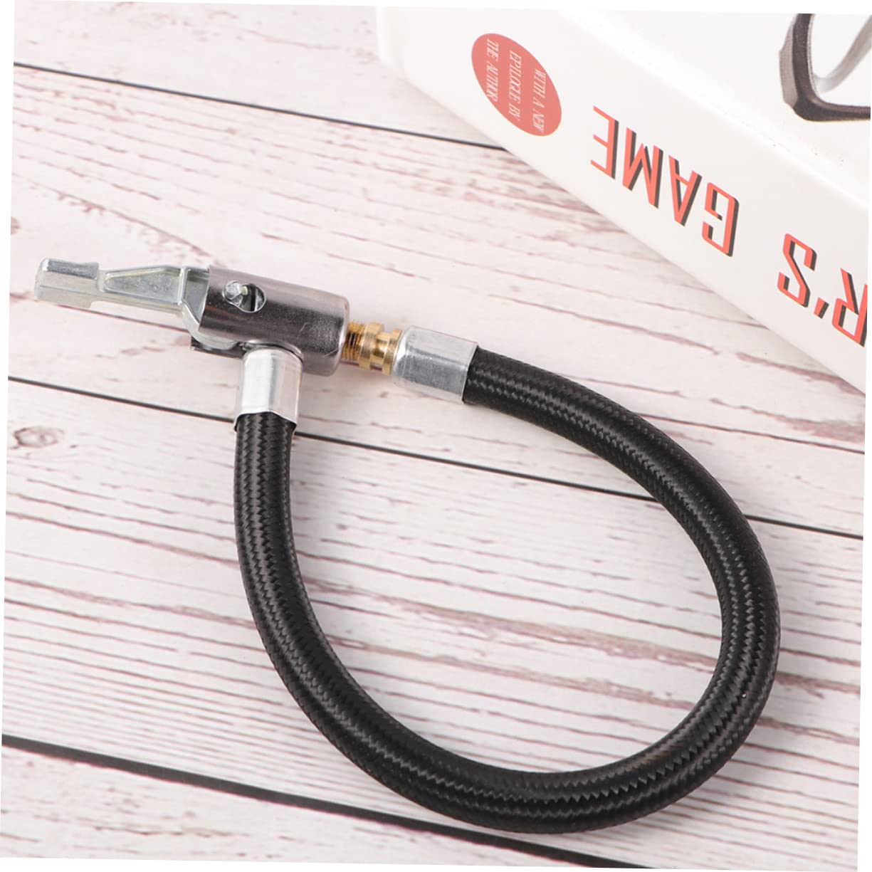 COSMEVIVI Tire Inflator Hose Adapter Pump Extension Tube Locking Chuck for Bike Car Motorcycle