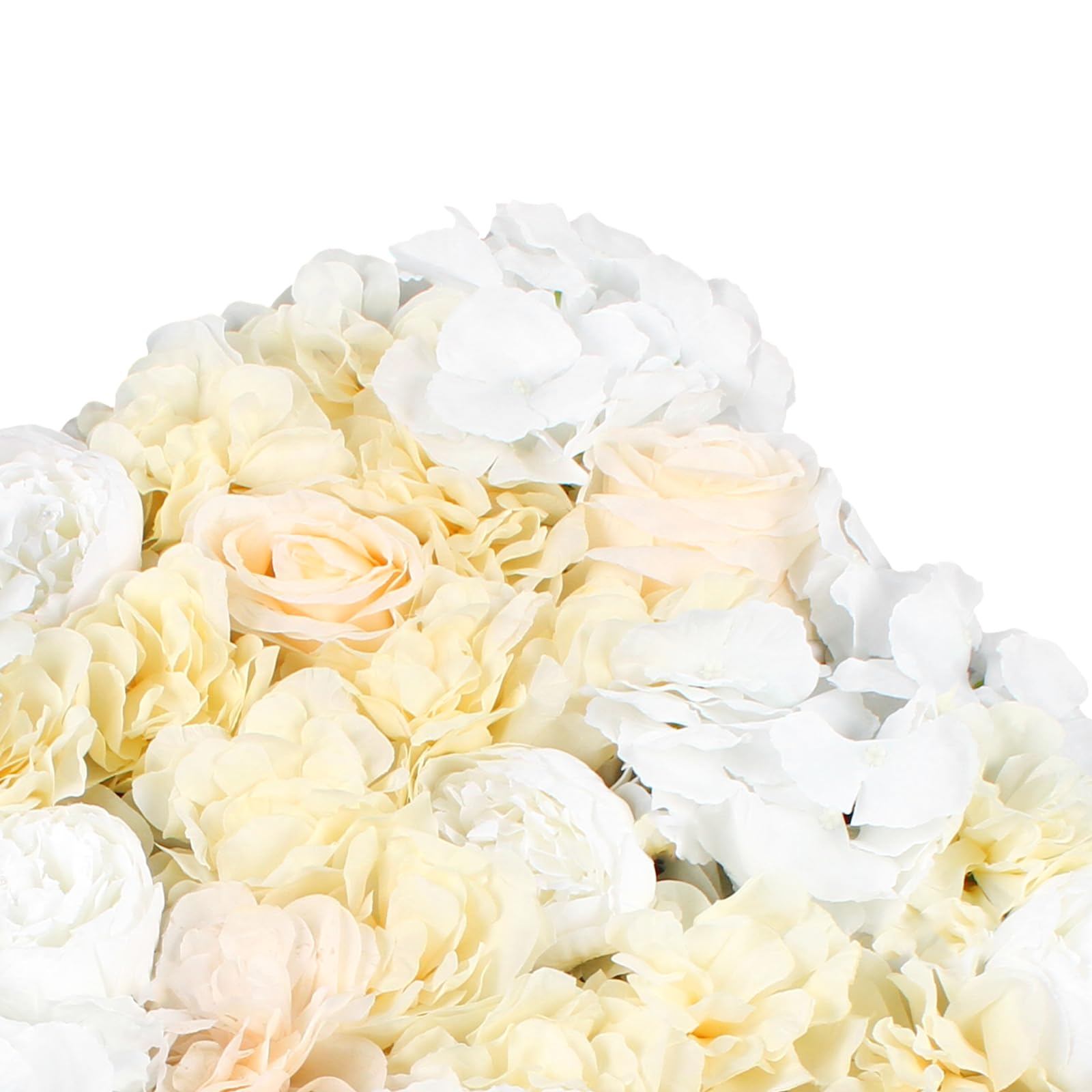Blumenwandpaneel 6 Stück 60x40cm Kunstblumen weiß Pfingstrose Rose Hortensi | Wanddeko Blumenpaneel Hochzeitsdeko Gartenwand Blumentafel für Hochzeit Garten Party Restaurant Wanddekoration