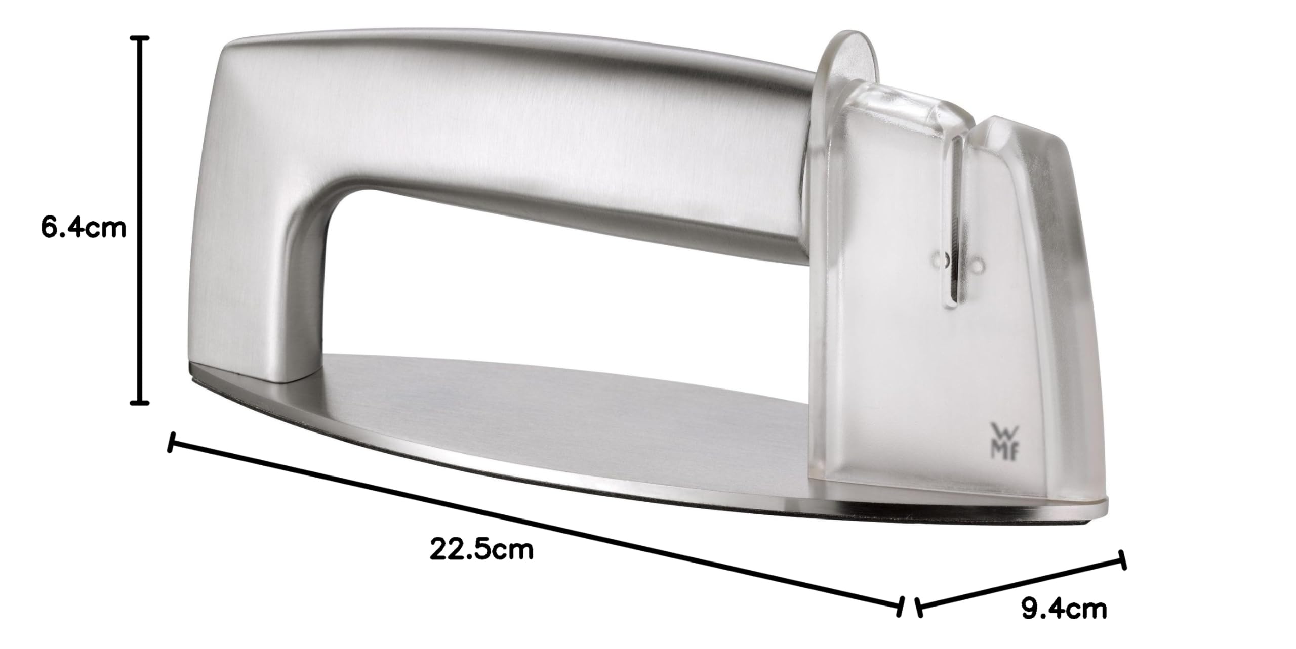 WMF Gourmet Messerschärfer, Schleifscheiben Hartmetall, Messerschleifer, Cromargan Edelstahl, Kunststoff, sichere Handhabung