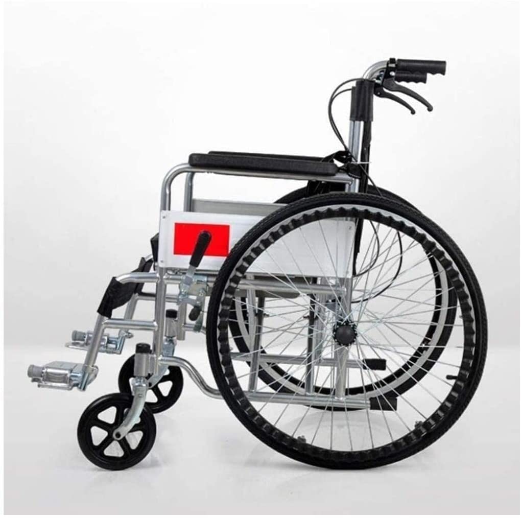 Silla de Ruedas Ultraligera Plegable,Silla de Ruedas de Transporte Portátil,Silla de Ruedas de Aluminio Deportiva Manual Autopropulsada