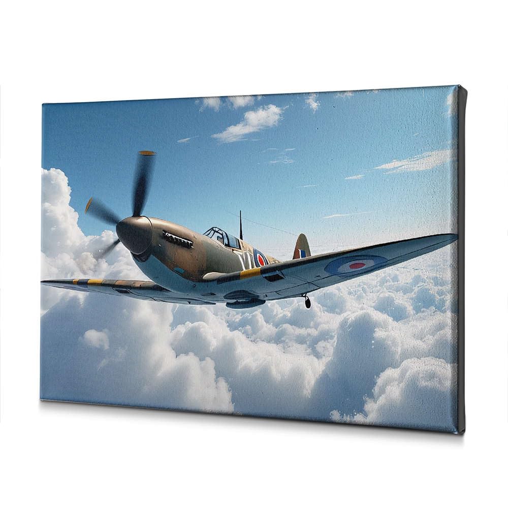 Tableau avion de chasse vintage pour habiller un mur vide 40x60