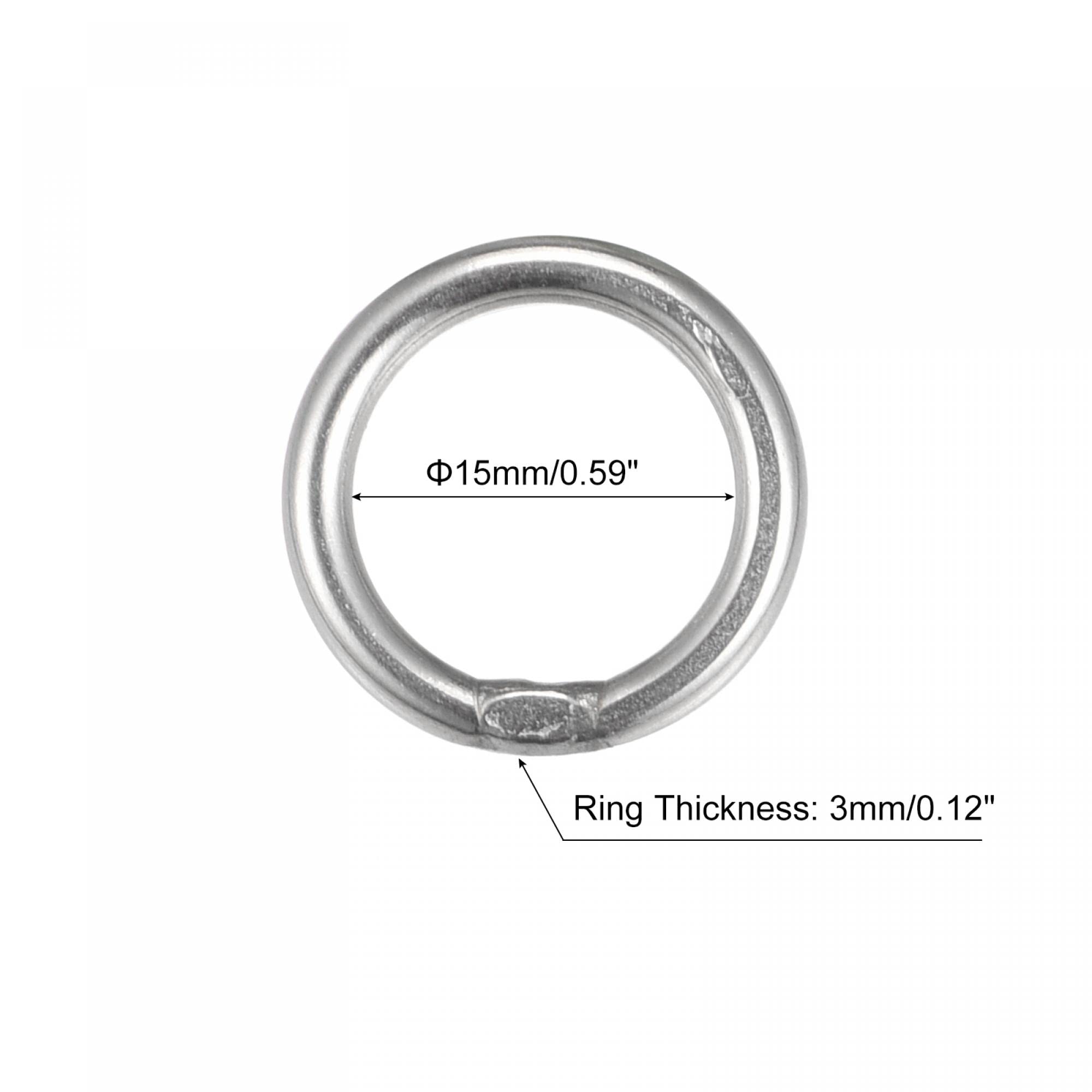 Edelstahl O-Ringe 90mm - 4 Stück Geschweißt Für DIY & Handwerk