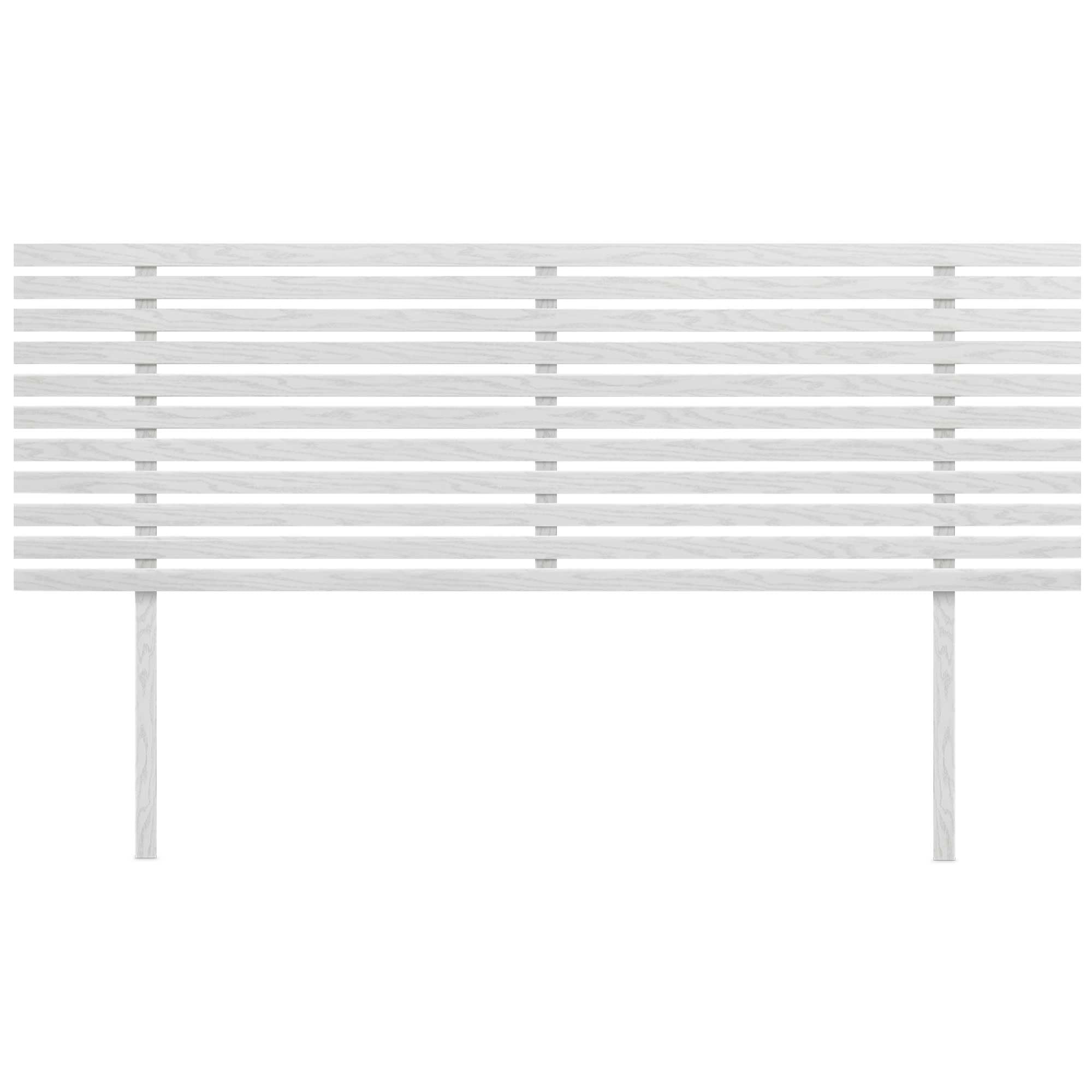 DHOME Testiera in Legno Riciclato DM con Gambe Stile Giapponese Letto Pallet Supporti inclusi (Legno Bianco, 160cm)