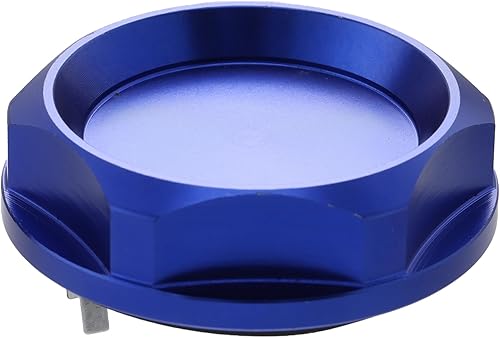 X AUTOHAUX Tapa de tapón de llenado de aceite de motor de gas de coche de aleación de aluminio azul reemplazo para Mitsubishi Outlander Lancer