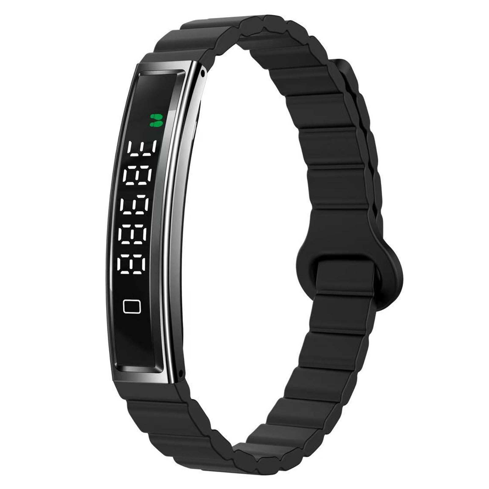 Oreilet Smart Bracelet, Waterproofing Activity Fitness Tracker with BT Phone Remote Shutter & APP & Step Counter & Calories Cost & Multiple Sports Modes, Smartwatch for Women Men (Black)