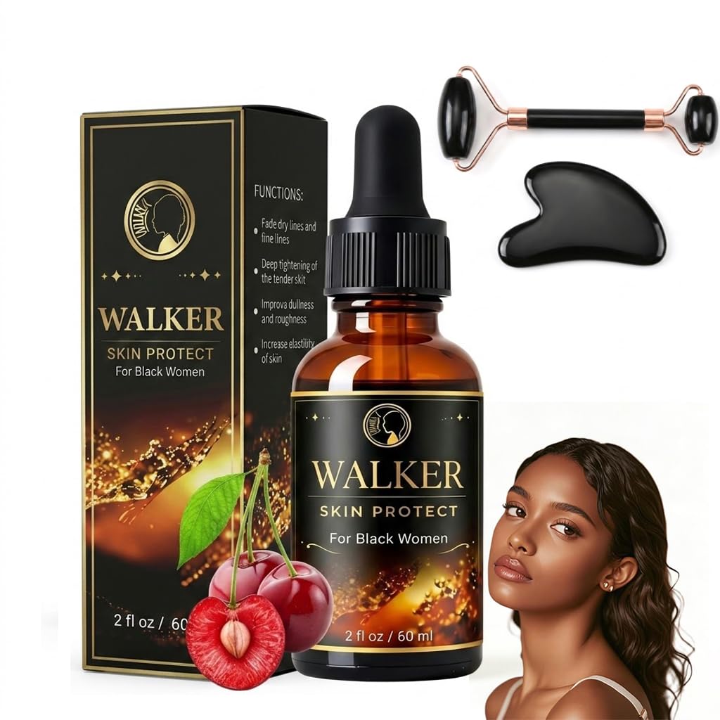 Walker Skin Protect Serum, Natural Firming Face Serum, Protector for Dark Circles & Uneven Tone, Lightweight & Non-greasy Vitality Essential Oil for Black Women