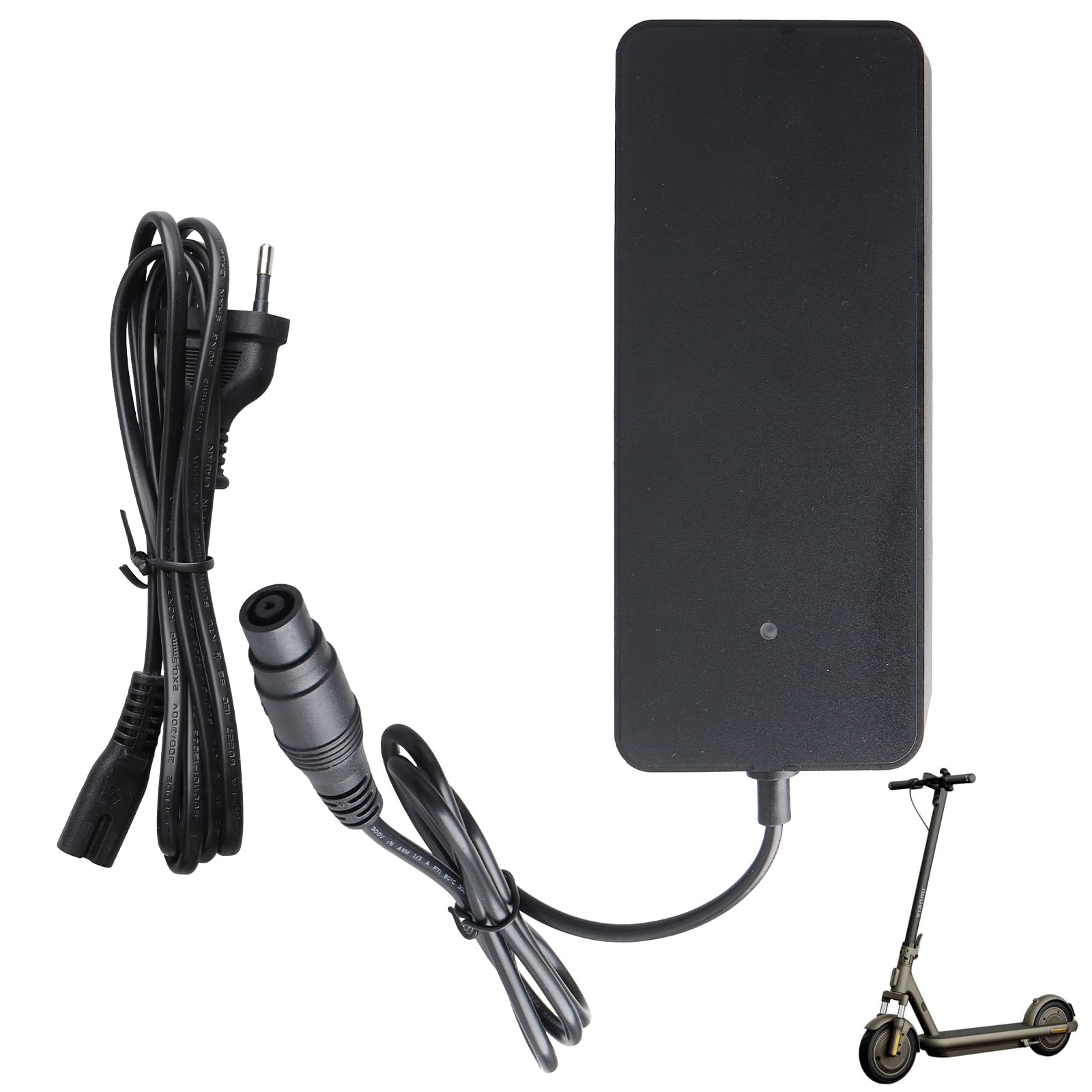 Chargeur de Scooter électrique 54.6V 2A, Compatibilité avec Xiaomi 4 Pro Max, 4 Pro Plus, 5 Max, Segway Max G3/ZT3/ZT3 Pro/F3/F3 Pro/GT3 pour 48V Batterie au Lithium Hoverboard, Connecteur 12 mm
