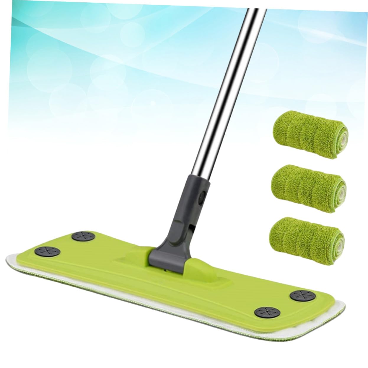 Ipetboom 360 Gradi Mop Rotante in Microfibra per Pulizia di Pavimenti in Legno per Uso Bagnato o Asciutto con Panni Riutilizzabili