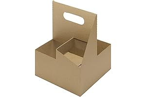 Karat Kraft Paperboard Cup Carrier with Handle