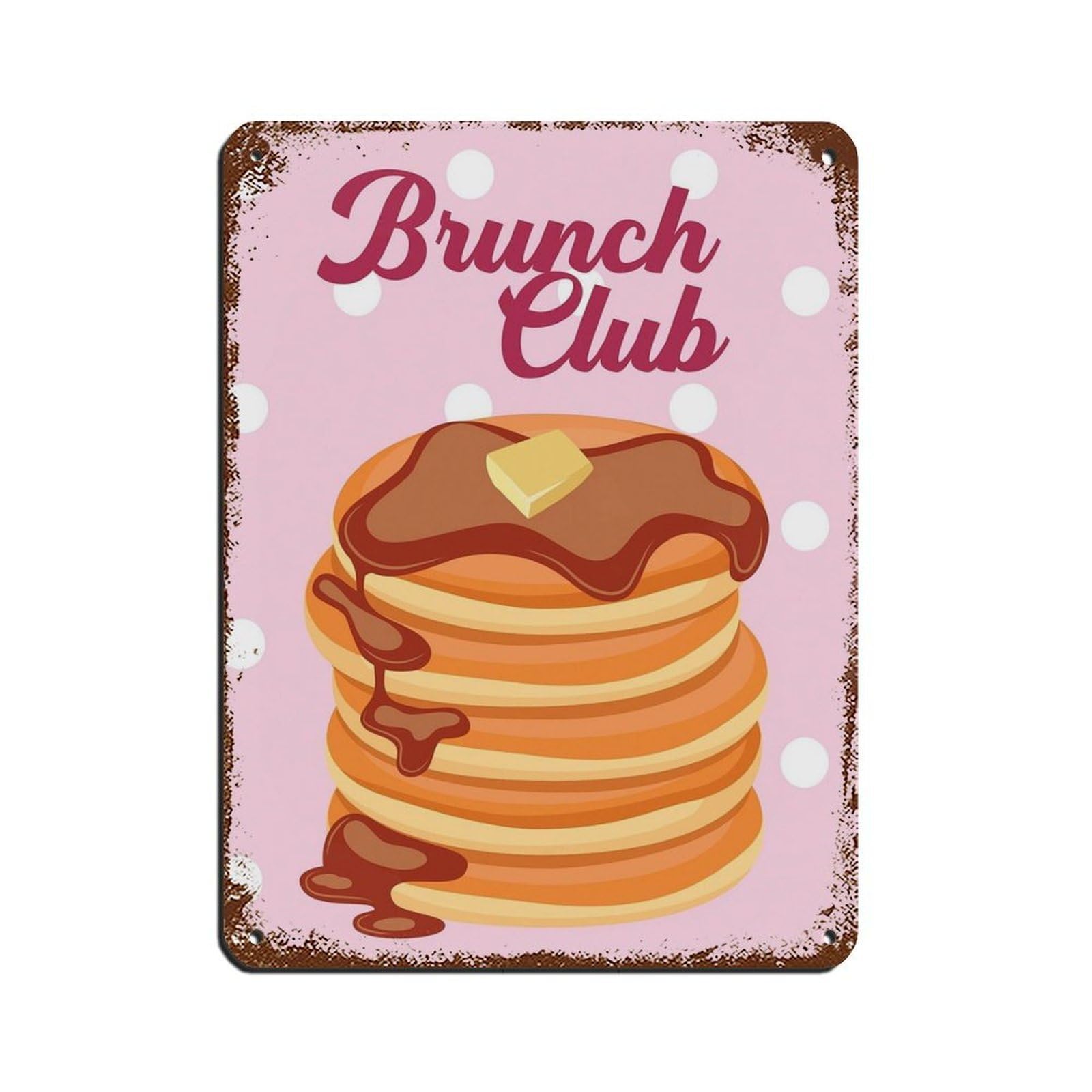 American Pancakes Breakfast, Kitchen Poster (2) Tin Sign Vintage Metal Pub Club Cafe Bar Home Wall Art Decoration Poster Retro 12x16inch(30x40cm)