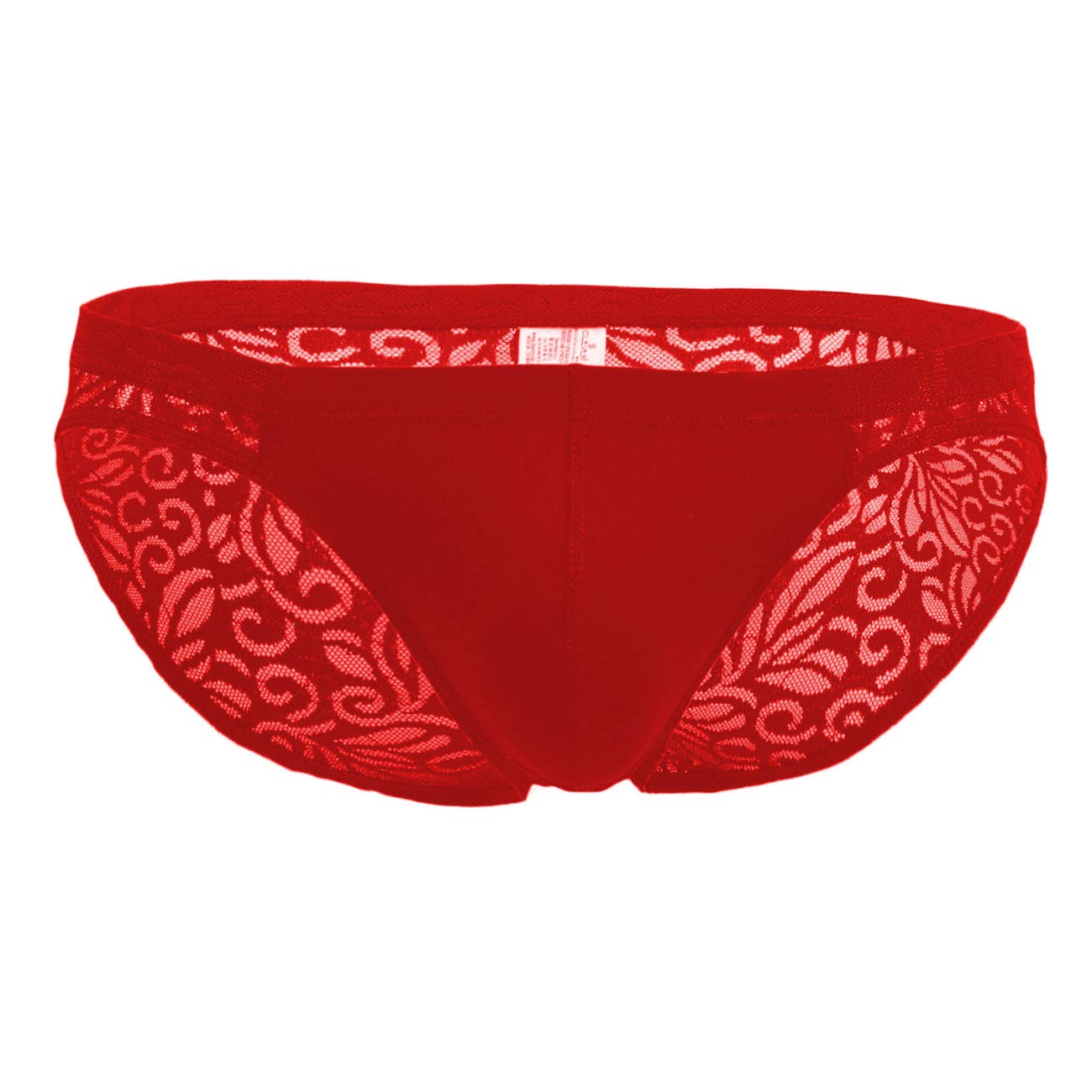 MYZAMen's Nylon Lace Full Coverage Brief Underwear