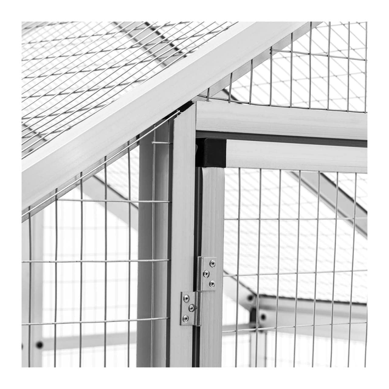 WIE-BC-200 Voliera da esterno Alluminio 122 x 178 x 195 cm voliera per uccelli gabbia per uccelli voliera per pappagalli -