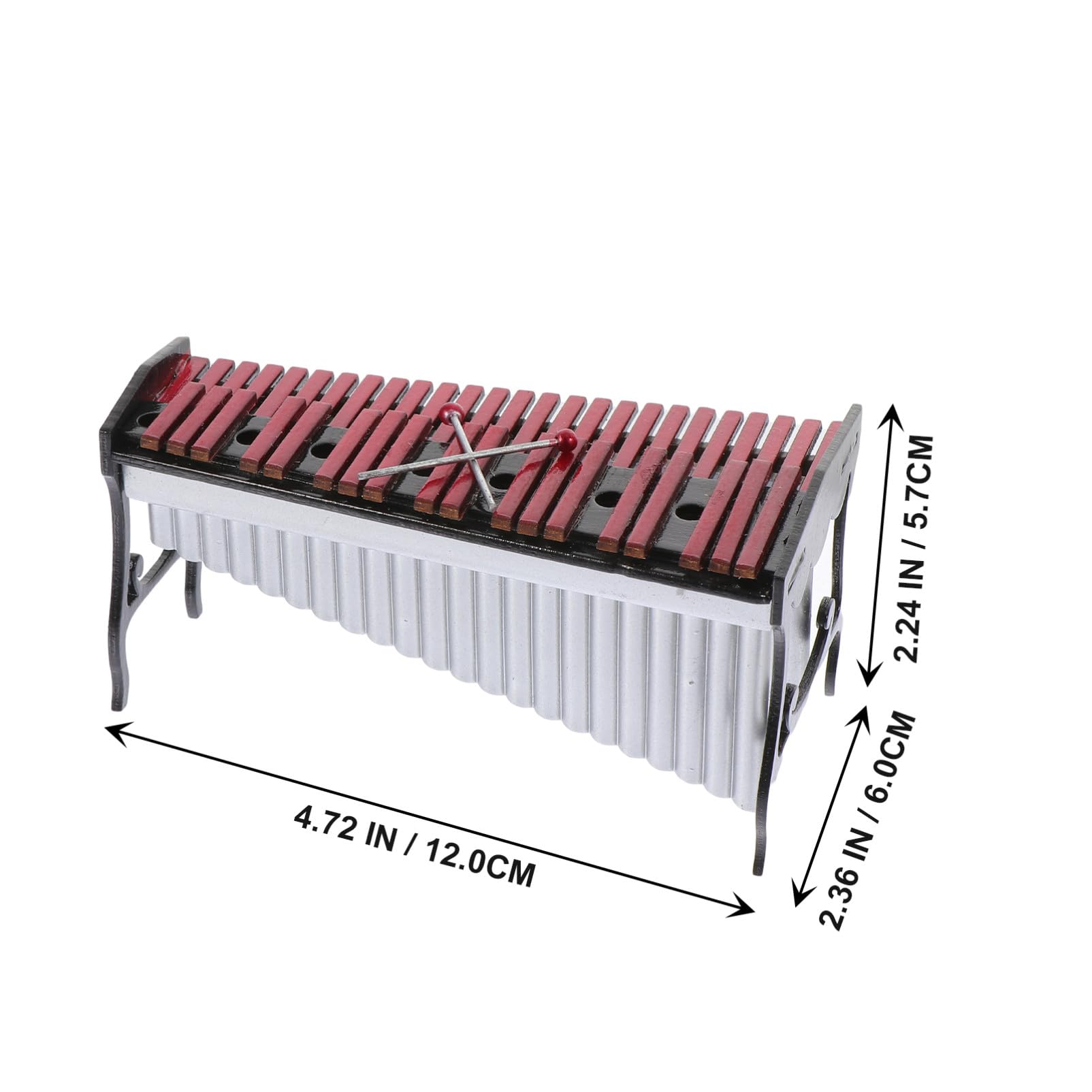 UPKOCH Decorazione Miniatura Marimba in Resina Naturale Forma Realistica per Mini Casa, Effetto Decorativo per Amanti della Musica Scatola di Conservazione