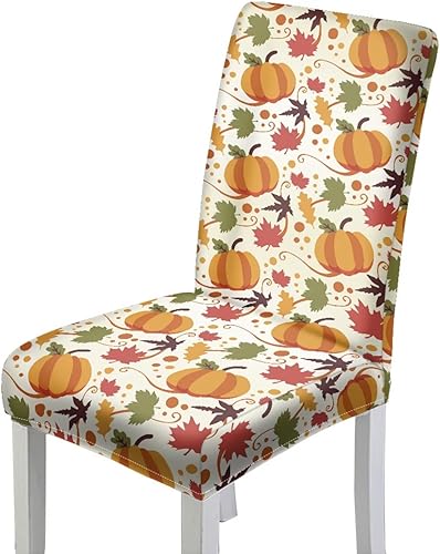 Miniatura 26 de Rnyleeg Fall Autumn Seat Covers for Dining Chairs Set of 2 Leaves Themed Stretch Dining Chair Covers Soft Comfy Chair Slipcovers for Kitchen Hoja de