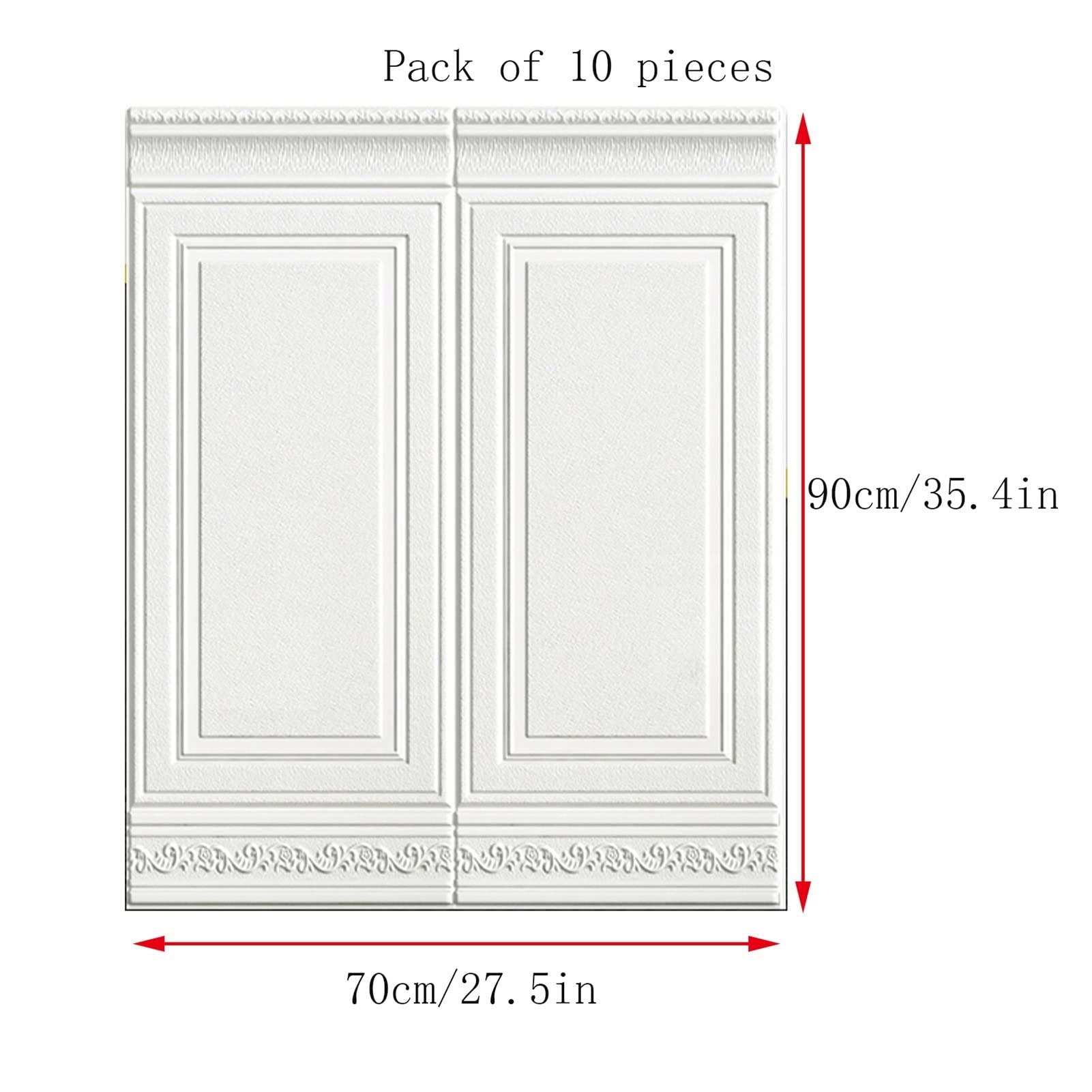Paneles de pared 3D para dormitorio, revestimiento de espuma impermeable, 10 piezas, 70 x 90 cm