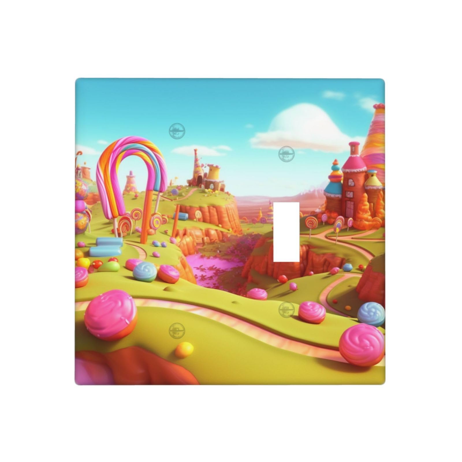 Decorator Wall Plate 2 Gang Light Switch Covers candyland Wallplate Double Toggle Switch Plate Mid-size Electrical Outlet Covers Decorative Wall Switch Plate Cover