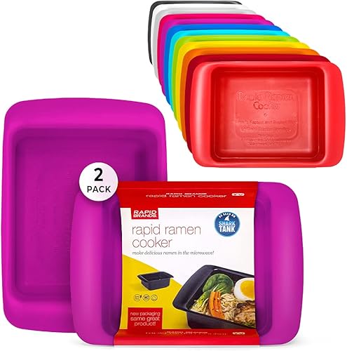 Miniatura 15 de Rapid Ramen - Olla para cocinar ramen en microondas, libre de bisfenol A (BPA), apta para lavavajillas, perfecta para residencia universitaria, Rosa
