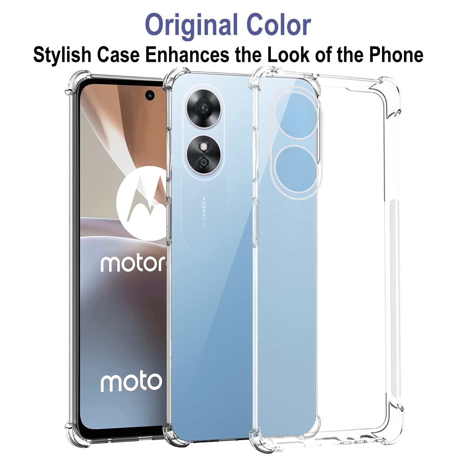 DEDUX Custodia Per Oppo A17 – Cover In Vetro Temperato 9H Con Design Cielo Stellato E Paraurti In TPU Morbido, Foglie Verdi, Supporta Ricarica Wireless