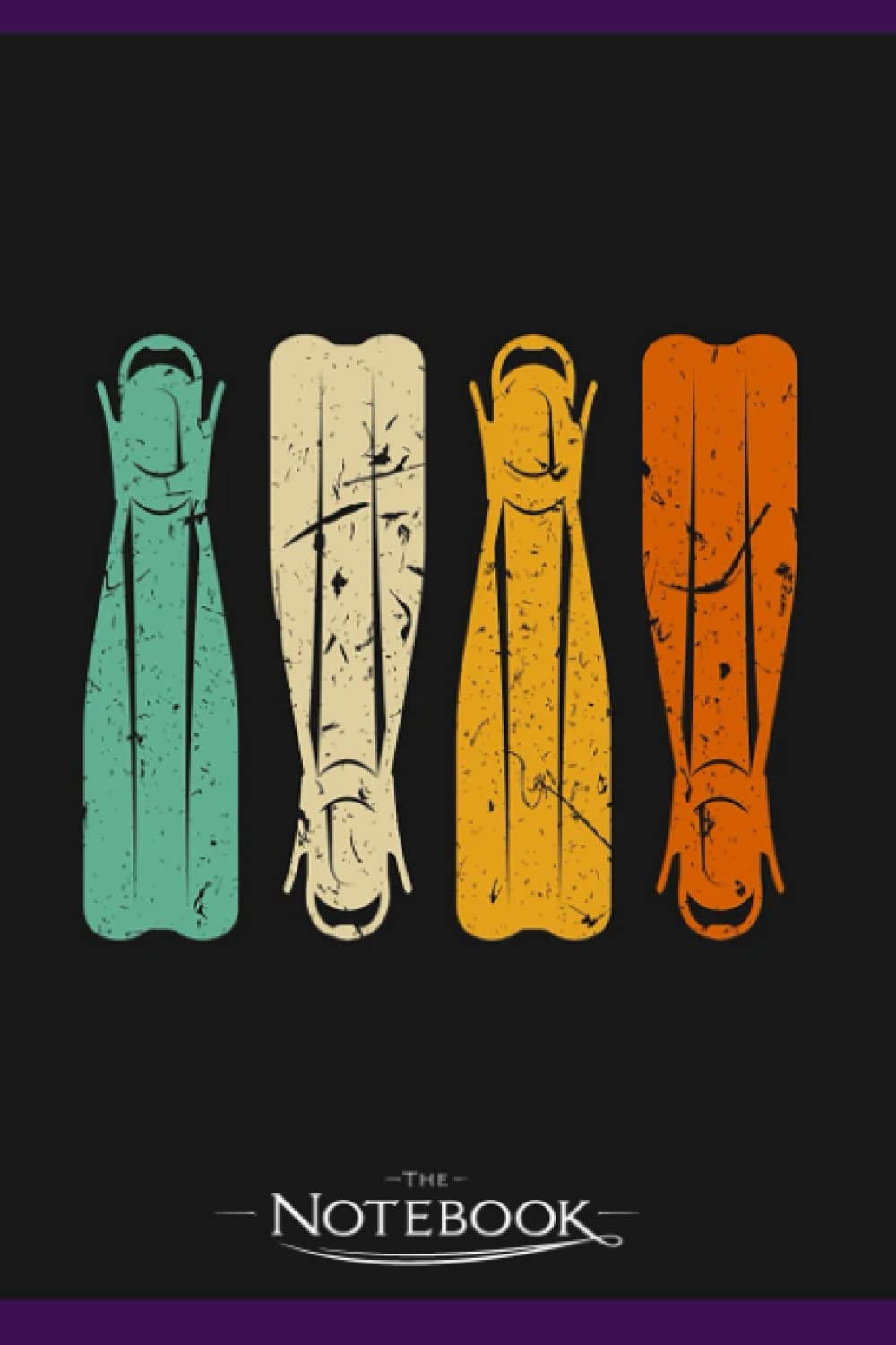 Notebook: Diving Fins Retro Scuba Diving Snorkeling Diver Vintage: Classic Notebook a 6 x 9 inches 120 pages|To-Do List Notebook, Note Pad, Notes