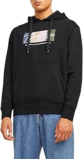 JACK & JONES Men's Portland Block Hooded hoody (pack of 1)