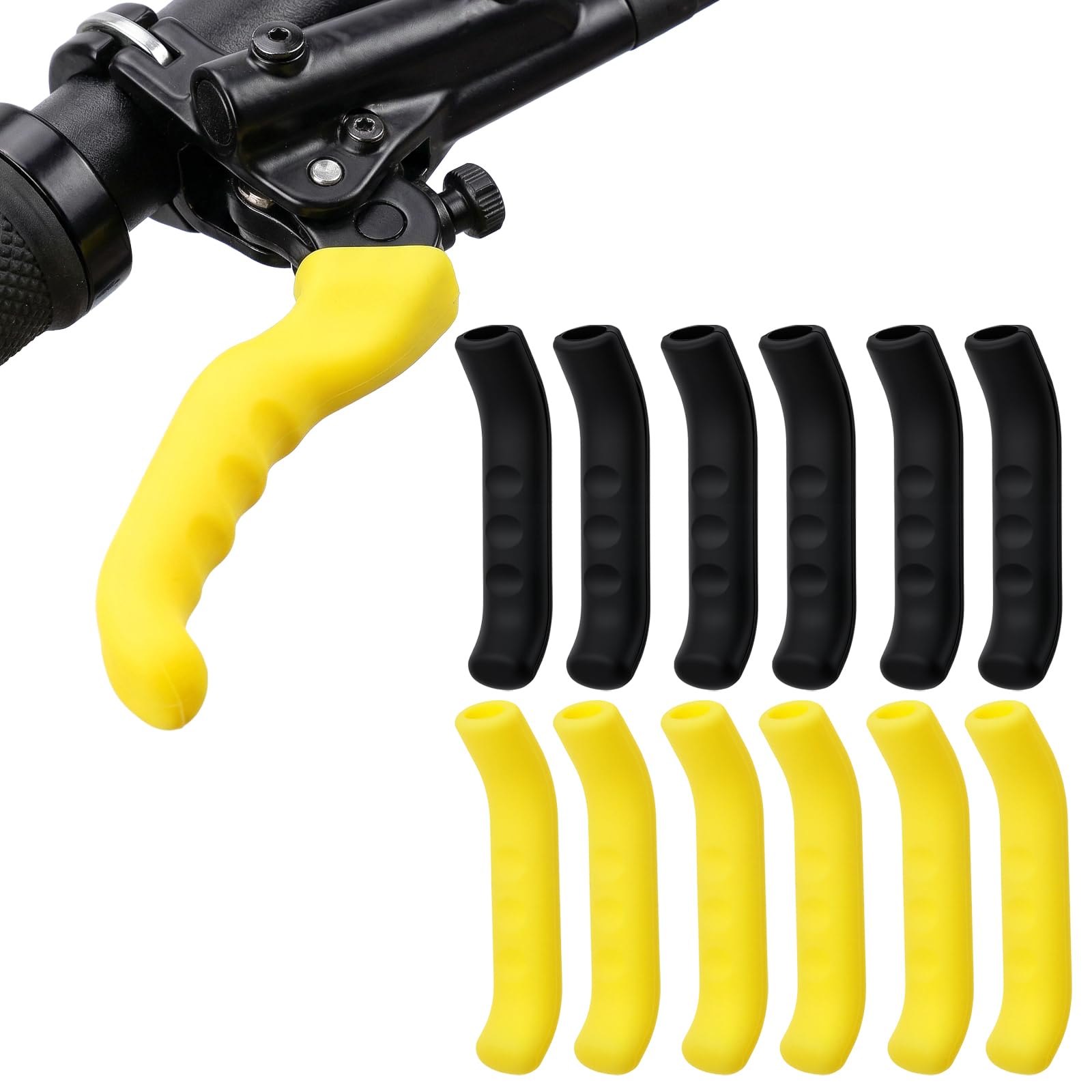 Bremorou 6 Pairs Brake Grips Bike Brake Lever Covers Anti-Slip Brake Handle