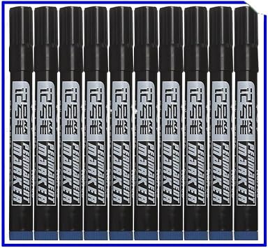 Oil-based Marker Pen Waterproof Quick Dry Black Blue Red Ink Permanent for Metal Glass Stationery Drawing Art School Supply10Pcs Blue
