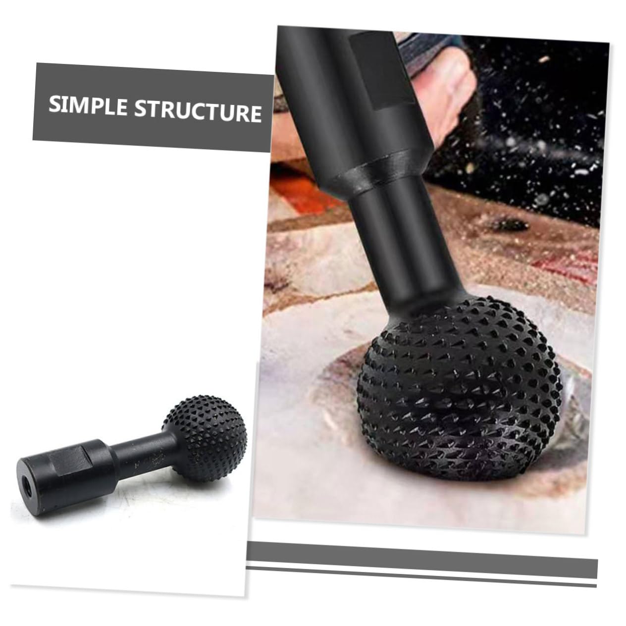 HOMSFOU 2 pezzi Pz Testa di Smerigliatura Sferica per Smerigliatrice Angolare Accessorio per Intaglio Legno e Utensile Power Carving con Interfacce per Levigatura Superfici Curve e
