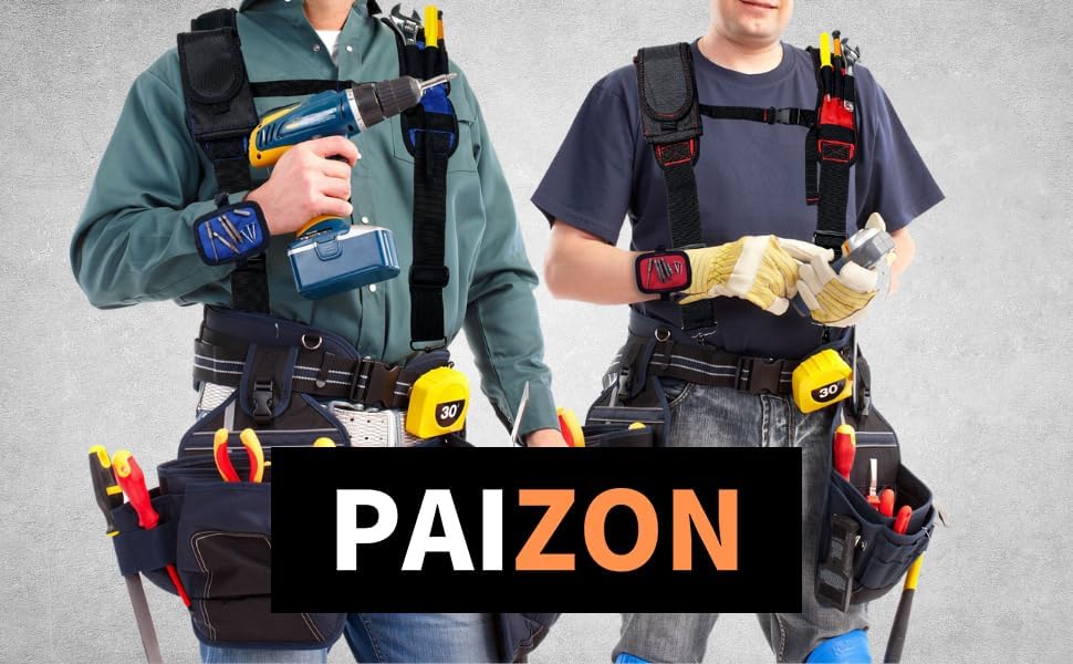 Miniatura 2 de Tirantes magnéticos Tirantes de cinturón de herramientas con pulsera magnética, tirantes de cinturón de herramientas para hombres